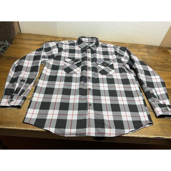 Dixxon Flannel Co The Intimidator Men’s Size XL Dale Earnhardt 13 Plaid Gray Red - Picture 1 of 11